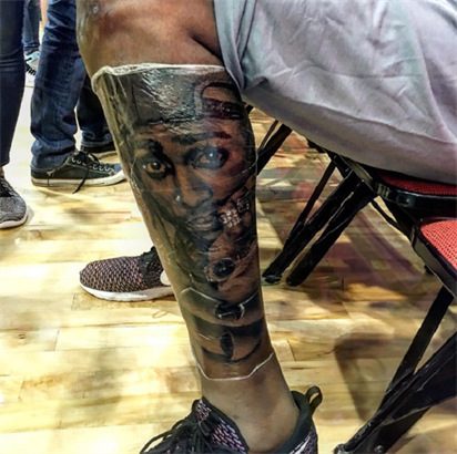 FOTO: Durant s tatujem v spomin na rap zvezdnika