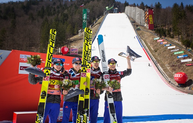 Norvežanom ekipna tekma, Slovenci brez stopničk